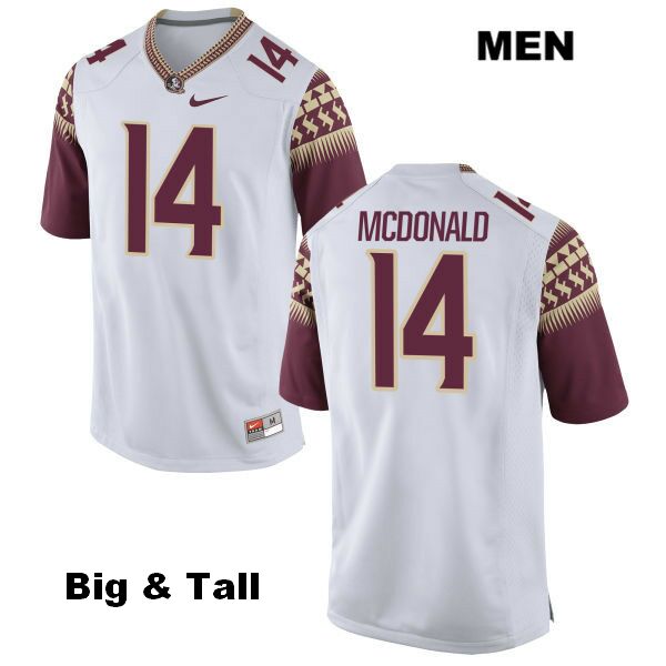 Men's NCAA Nike Florida State Seminoles #14 Nolan Mcdonald College Big & Tall White Stitched Authentic Football Jersey AIJ1769PE